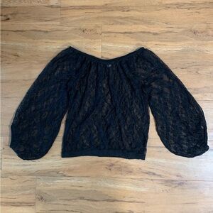 Derek heart black lace top